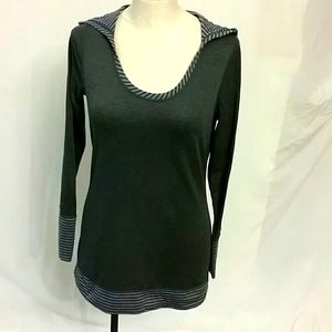 Eddie Bauer long sleeve reversible hoodie shirt M